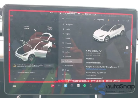 2020 Tesla Model Y Long Range Dual Motor All-Wheel Drive from USA, damaged, VIN 5YJYGDEE1LF012044